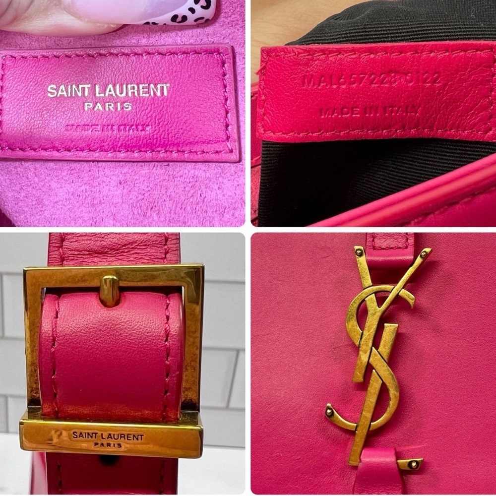 Yves Saint Laurent Le 5 a 7 Fuchsia Shoulder Bag - Picture 6 of 8